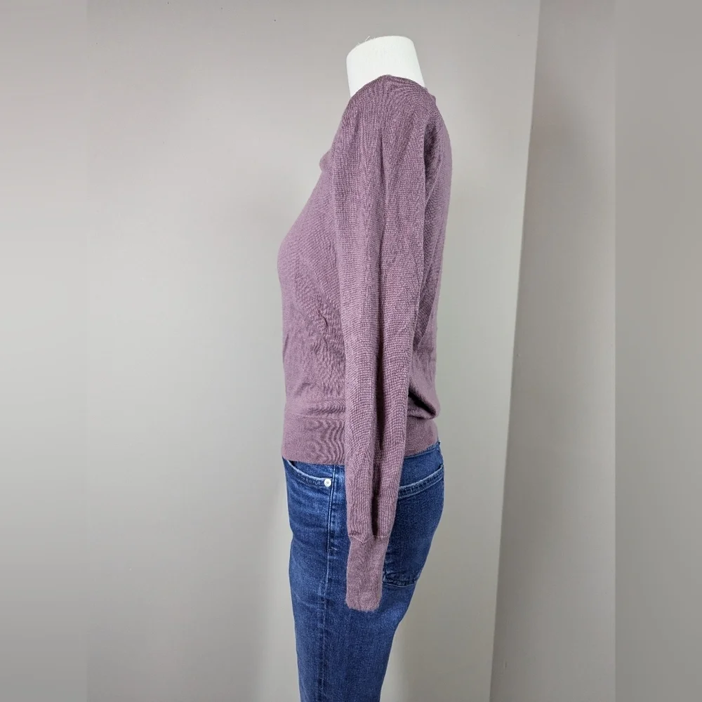 Uniqlo Extra Fine Merino Wool Crewneck Sweater – Mauve Purple Long Sleeve XS - Picture 3 of 7